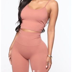 Fashion nova Seamless Layering Biker Short Set S/M